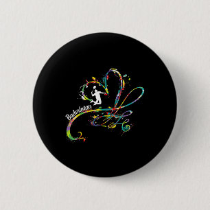 Badminton-Spieler Federballspieler Badminton Button
