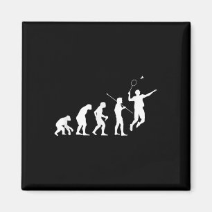 Badminton-Spieler-Geschenk Evolution Für Badminton Magnet