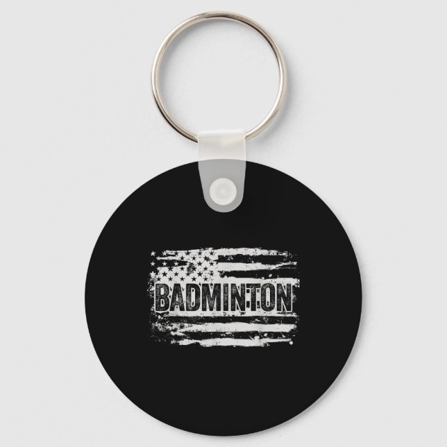 Badminton-Spieler-Geschenk  Schlüsselanhänger (Vorderseite)