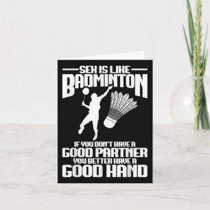 Badminton-Spieler Gute Hand Federball Spieler Badm Karte