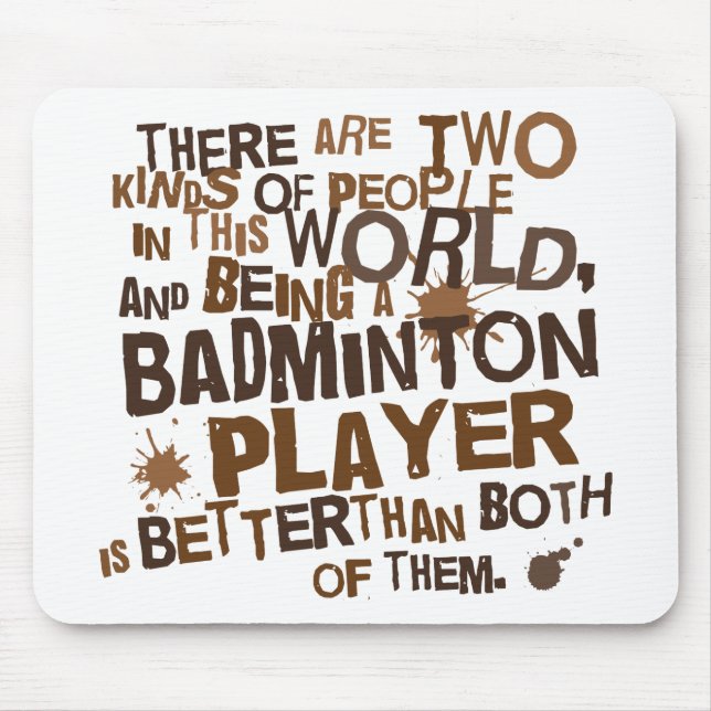 Badminton-Spieler-(lustiges) Geschenk Mousepad (Vorne)