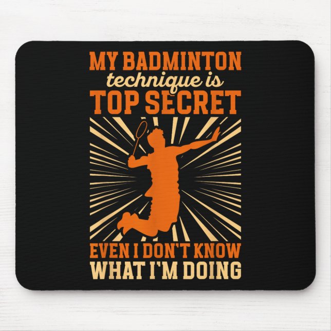 Badminton-Spieler _ Meine Badminton-Technik  Mousepad (Vorne)