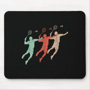 Badminton-Spieler Retro Smash Shuttle Vintage Badm Mousepad