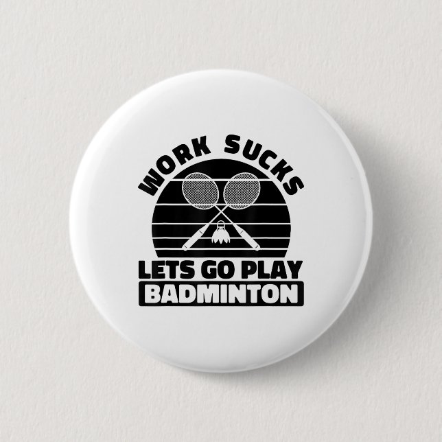 Badminton-Spieler-Schläger - Mannschaftsplatz-Schl Button (Vorderseite)
