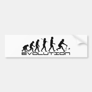 Badminton-Spieler-Schläger-Sport-Evolutions-Kunst Autoaufkleber