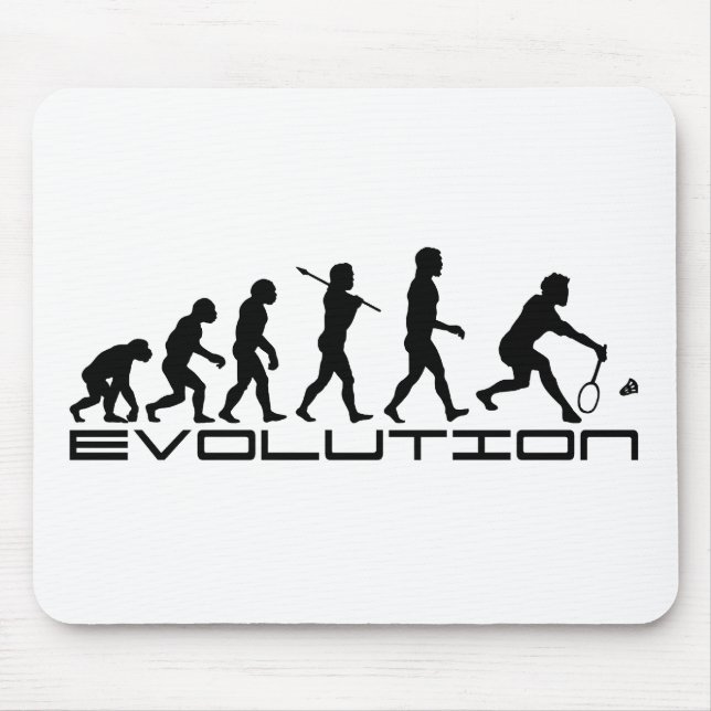 Badminton-Spieler-Schläger-Sport-Evolutions-Kunst Mousepad (Vorne)