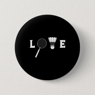Badminton-Spieler-Schlagzeug-Sport-Shuttle-Lustig- Button