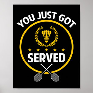 Badminton-Spieler-Shirt Lustig Aufgegeben Badminto Poster