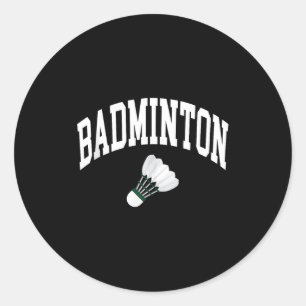 Badminton-Spieler-Shuttle-Grafik-Tanktop  Runder Aufkleber