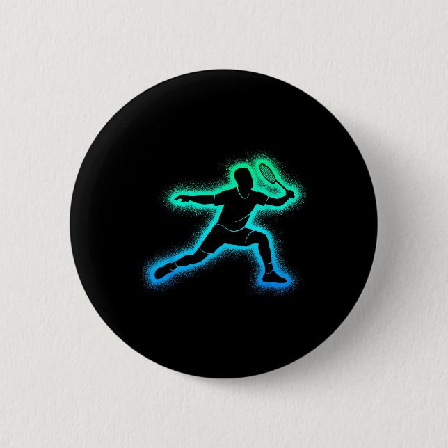 Badminton-Spieler Shuttle Männer Kinder Badminton  Button (Vorderseite)