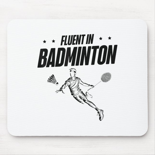 Badminton-Spieler-Shuttle  Mousepad (Vorne)