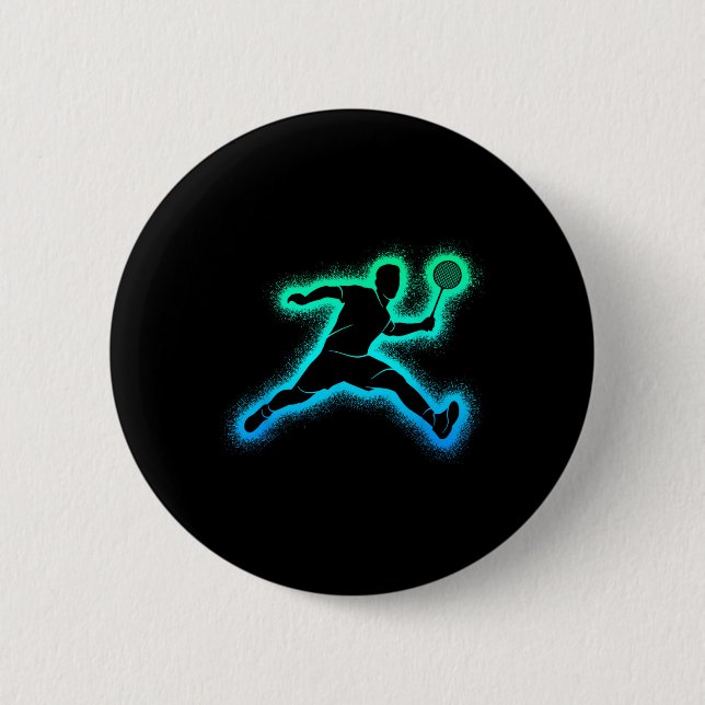 Badminton-Spieler Shuttlecock Männer Jungen Badmin Button (Vorderseite)