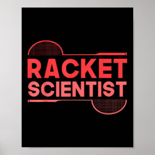 Badminton-Spieler Shuttlecock Schläger Wissenschaf Poster