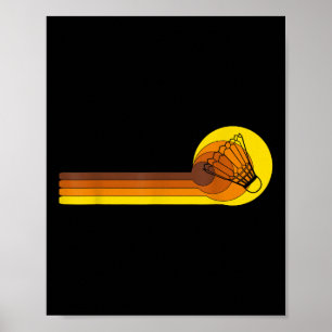 Badminton-Spieler Spiel Federball 70er Jahre Vinta Poster