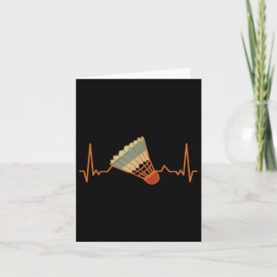 Badminton-Spieler Spiel Federball Lustig Retro Bad Karte