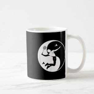 Badminton-Spieler Spiel Federball Yin-Yang-Symbol Kaffeetasse