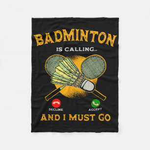 Badminton-Spieler Spiel-Racket-Liebhaber Sportler Fleecedecke