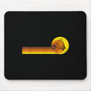 Badminton-Spieler-Spiel Shuttle 70er Jahr Vintag s Mousepad