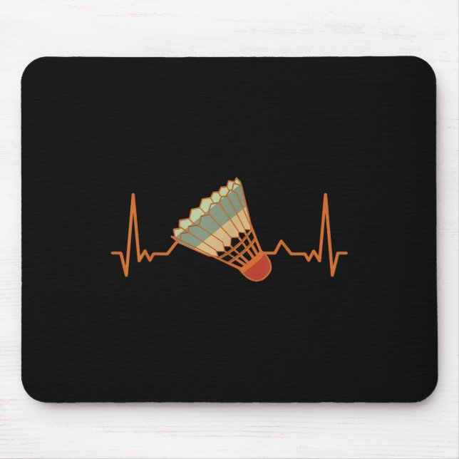 Badminton-Spieler-Spiel Shuttle Funny Vintag Badmi Mousepad (Vorne)