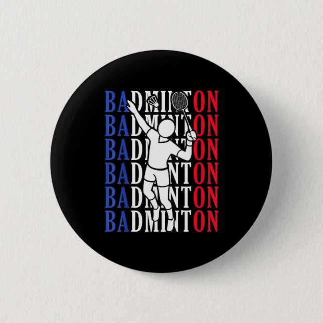 Badminton-Spieler Spieler Trainer Fans Jungen Mann Button (Vorderseite)