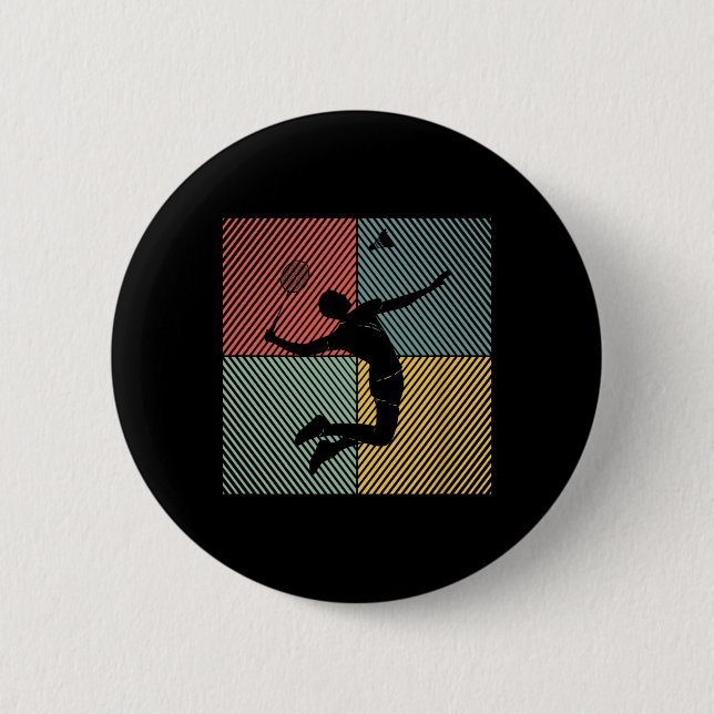 Badminton-Spieler-Spielhütte Badminton 2 Button (Vorderseite)