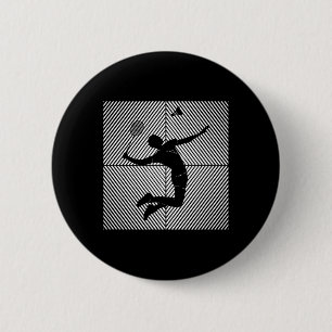 Badminton-Spieler-Spielhütte Badminton Button