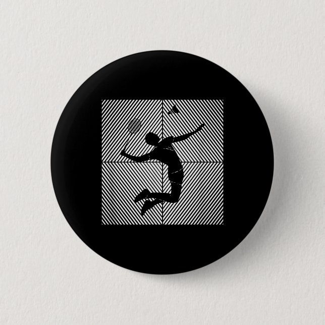 Badminton-Spieler-Spielhütte Badminton Button (Vorderseite)