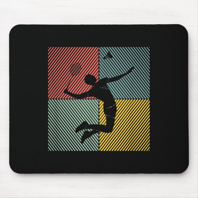 Badminton-Spieler-Spielhütte Badminton Mousepad (Vorne)