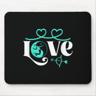 Badminton-Spieler-Spielhütte Yin-Yang-Liebe-Badmin Mousepad