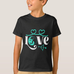 Badminton-Spieler-Spielhütte Yin-Yang-Liebe-Badmin T-Shirt