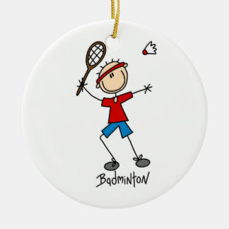 Badminton-Spieler-T - Shirts und Geschenke Keramik Ornament