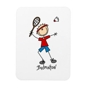 Badminton-Spieler-T-Shirts und Geschenke Magnet