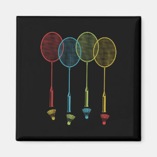 Badminton-Spieler-Team-Shuttle-Trainer-Match-Badmi Magnet