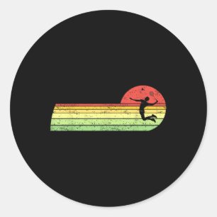 Badminton-Spieler Vintag Geburtstagshütte Badminto Runder Aufkleber