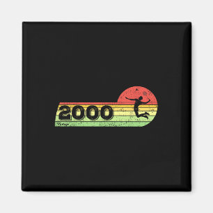Badminton-Spieler Vintage 2000 Geburtstag Shuttle Magnet