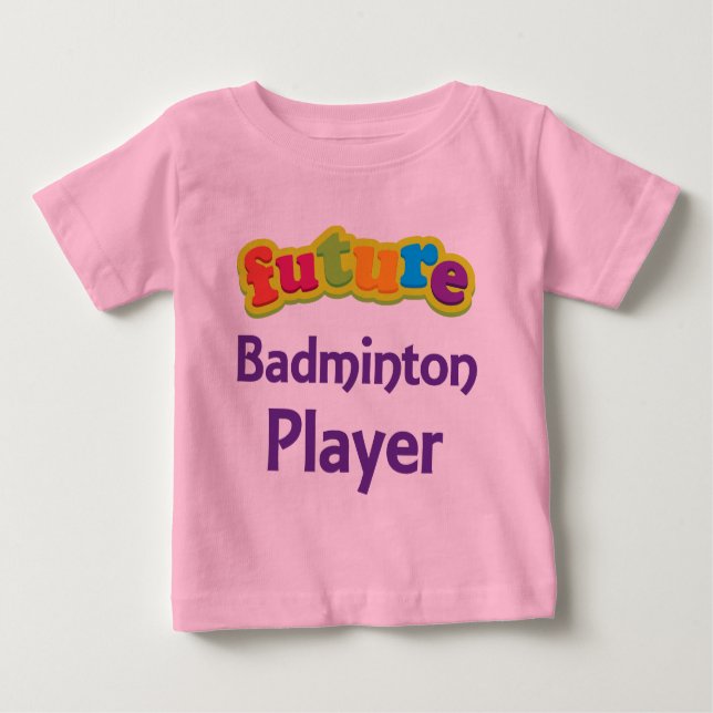 Badminton-Spieler (Zukunft) für Kind Baby T-shirt (Vorderseite)