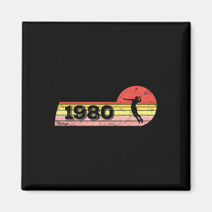 Badminton-Spielerin Geboren 1980 Geburtstag Vintag Magnet