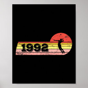 Badminton-Spielerin Geboren 1992 Geburtstag Vintag Poster