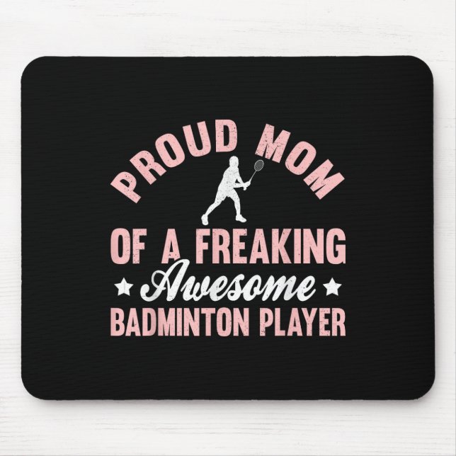 Badminton-Spielerin Shuttle-Mutter  Mousepad (Vorne)