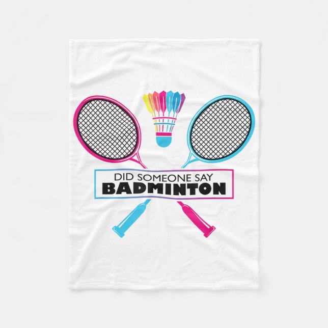 Badminton-Sport-Hobby Shuttle Retro  Fleecedecke (Vorderseite)