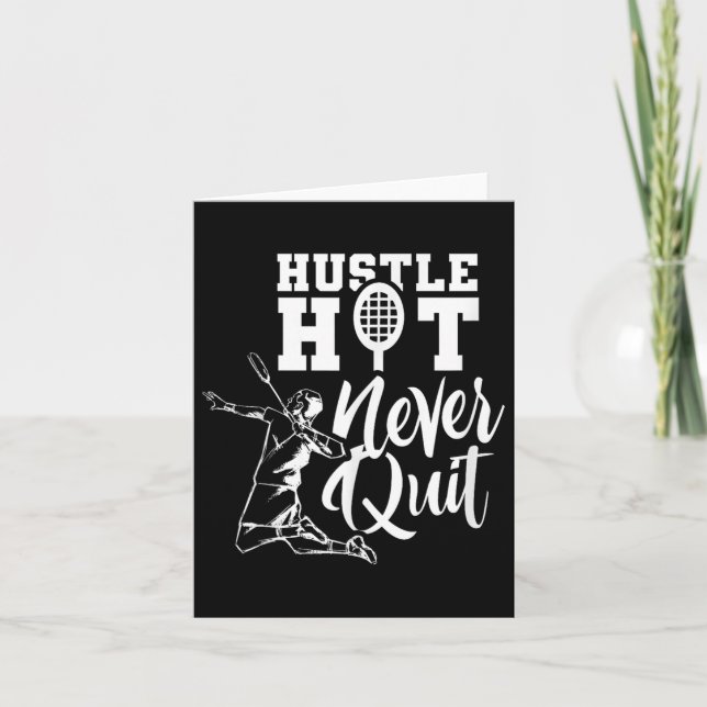 Badminton Sport Player Shuttle Lover Karte (Vorderseite)