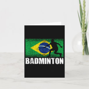 Badminton Sport, Retro Brasilien Flag, Brasilien,  Karte