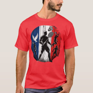 Badminton sport Vintage Entwicklung Badminton T-Shirt
