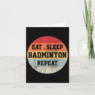 Badminton-Sportler Retro Vintage Lustiges Geschenk Karte