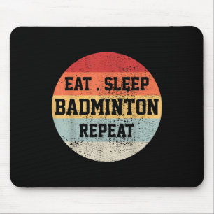 Badminton-Sportler Retro Vintage Lustiges Geschenk Mousepad
