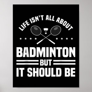 Badminton-Sportler Spiel Sport Spieler Athlet R Poster