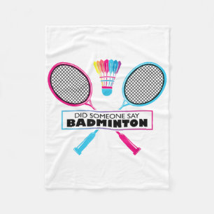 Badminton Sports Hobby Shuttle Retro Fleecedecke