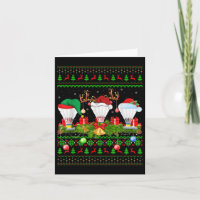 Badminton Sports Lover Xmas Santa Ugly Badminton C