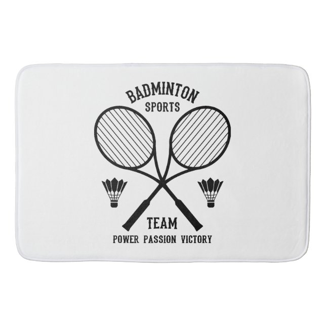 Badminton Sports Team Badematte (Vorderseite)