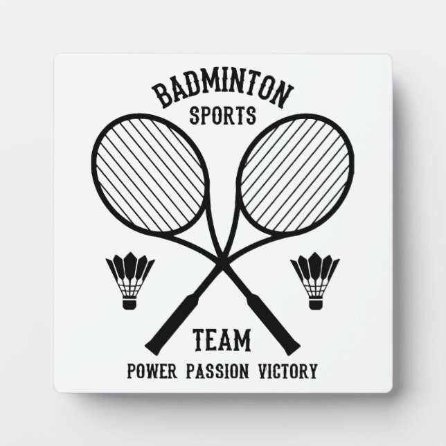 Badminton Sports Team Fotoplatte (Vorderseite)